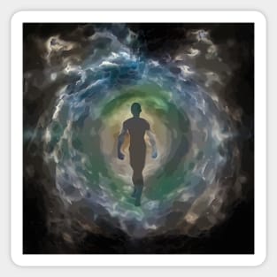 Soul in spiritual tunnel Sticker